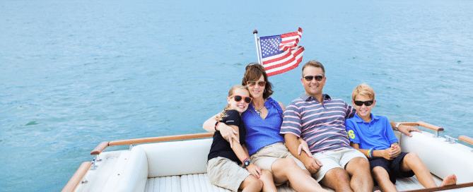 labor day on boat on crane lake, mn